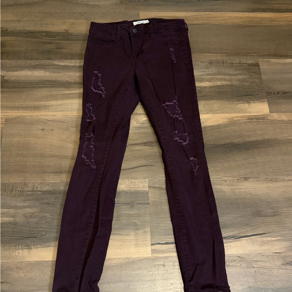 Womens Cello Skinny Jeans in Deep Purple Size 9